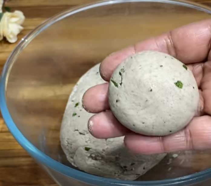 kuttu atta dough ball